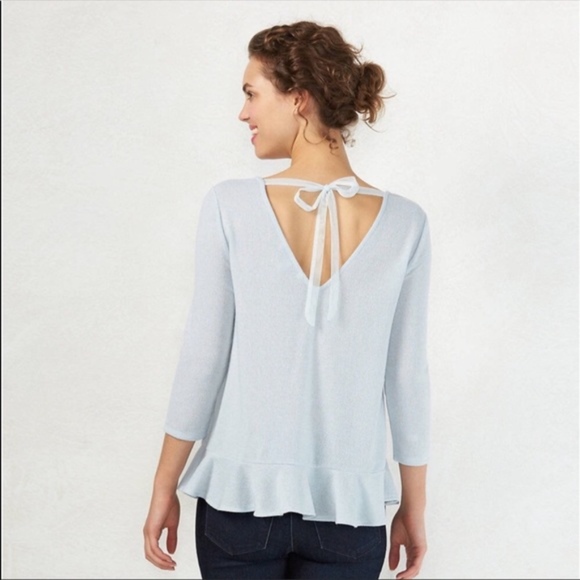 LC Lauren Conrad Embroidered Peplum Sweater New - Picture 2 of 8